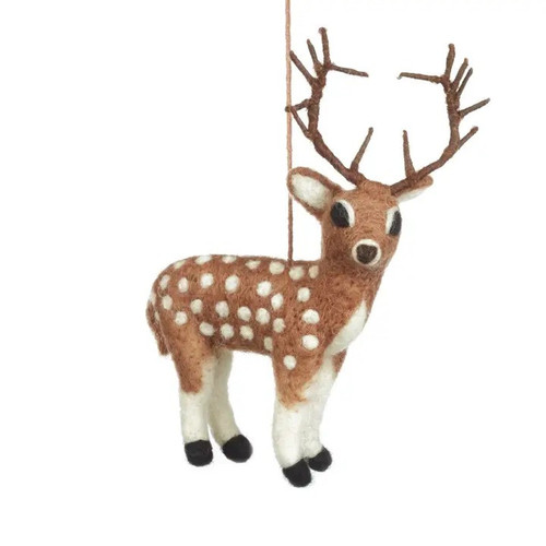 Felted Stag ornament by Felt So Good