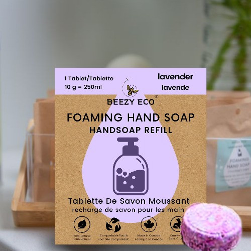 Lavender Foaming Hand Soap Tablet by Beezy Eco