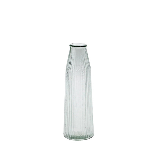 Ribbed Glass Vase - Large