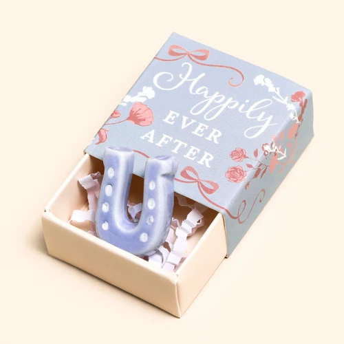 Tiny Match Box Ceramic Horseshoe
