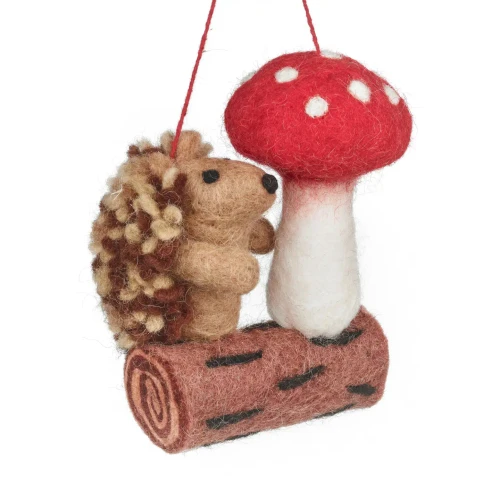 Felt Willow the Woodland Hedgehog Toadstool