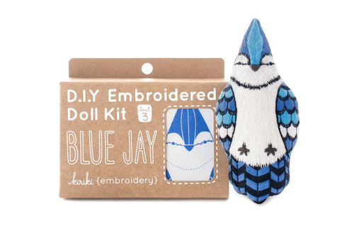 Blue Jay Embroidered Doll Kit - Level 3 Blue Jay Embroidered Doll Kit - Level 3