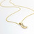 Arianrhod Pave Crescent Moon Necklace 10k