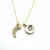 Sun and Stars Necklace, 10k gold and diamonds