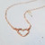 Tiny Hammered Heart Necklace in 14k Rose Gold Filled