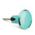 Knob - Teal Shabby Beaded Edge
