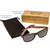 Walnut Polarized Sunglasses - Matte Black
