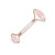 Did you know that jade rollers and the art of Gua Sha facial massage date back to 7th century China? So, it's nothing new, but it has clearly stood the test of time. Instead of jade, these rollers are made of rose quartz. Increase circulation and skin elasticity and minimize the look of fine lines and wrinkles with daily use of your facial roller. Insiders tip: chill in the fridge before using to help reduce puffiness.
*Stone color and markings may vary 