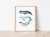 Vintage Whales Print  Vintage Whales Print