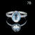 Ocean Whisperer - Blue Topaz Sand Band Ring Ocean Whisperer - Blue Topaz Sand Band Ring