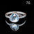 Ocean Whisperer - Blue Topaz Sand Band Ring Ocean Whisperer - Blue Topaz Sand Band Ring