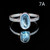 Ocean Whisperer - Blue Topaz Sand Band Ring Ocean Whisperer - Blue Topaz Sand Band Ring