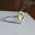 Eclipse Ring - Amber Tourmaline and LG Diamond - size 4