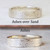 4mm Gold Memorial Birthstone Ring Embossed with Cremation Ashes 4mm Gold Memorial Birthstone Ring Embossed with Cremation Ashes