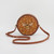 Bumblebee Embroidered Circle Purse in Tan