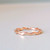 Solid gold Oceanside Wave Band with hammered texture