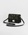 Cathy Embroidered Fold Over Purse in Black Velvet