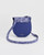 Floral Saddle Purse in Periwinkle Blue