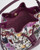 Floral Engravings Bucket Purse in Plum