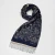 Midnight Garden Long Jacquard Scarf in Navy