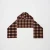 Check Hooded Scarf in Chocolate