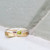 Peridot Stacking Ring - Hammered Band