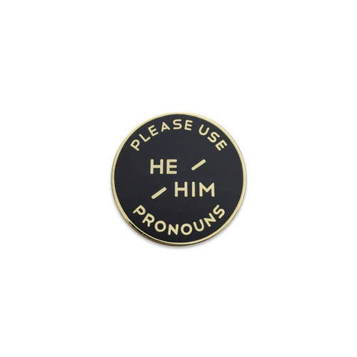 He Him Pronoun Pins Black Gold 1 Kuriosities He Him Pronoun Pins Black Gold 1 Kuriosities