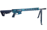 Matte Teal Splash AR-15 Complete Rifle H-Bar 5.56, 1/9 Twist