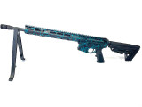 Matte Teal Splash AR-15 Complete Rifle H-Bar 5.56, 1/9 Twist