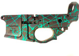 Matte Teal Splash AR-15 Complete Rifle H-Bar 5.56, 1/9 Twist