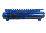 Blue Marbleized Anodized AR15 Complete Rifle H-bar 5.56 Rifle length Rail 1/9