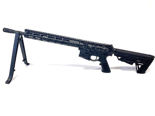 Matte Titanium Splash Anodized AR15 Complete Rifle (H-bar 5.56 Rifle length Rail 1/9)