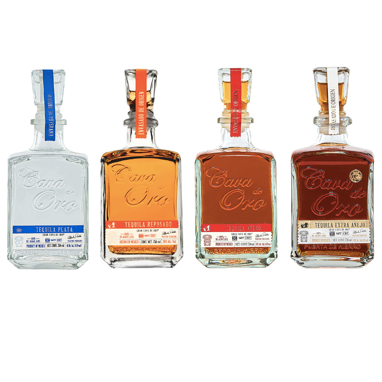 Cava de Oro Tequila 4 Bottle Set 750mL