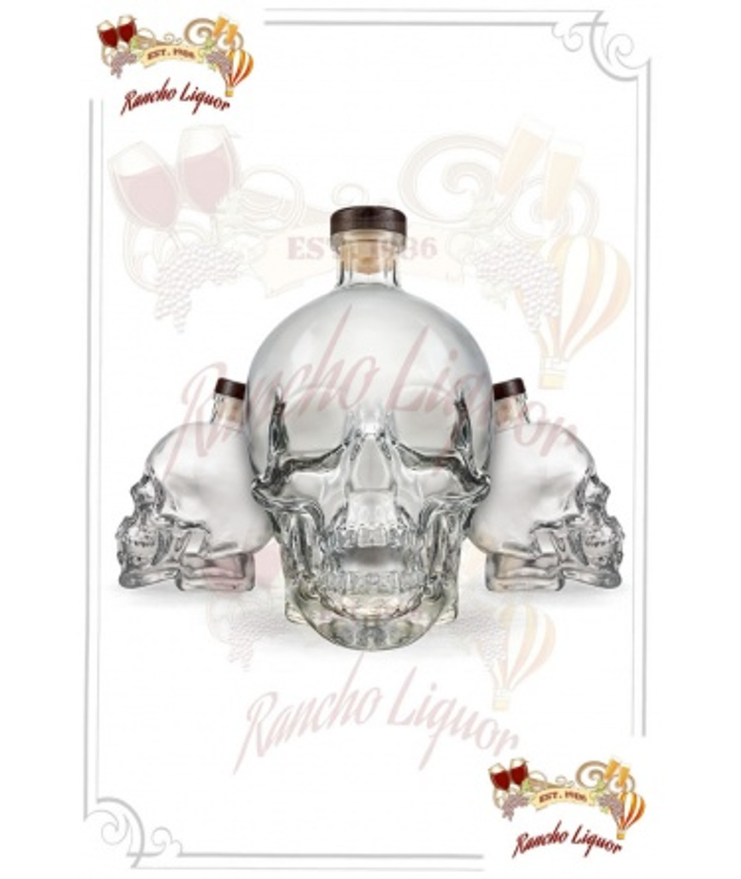 Crystal Head Coffret Cadeau Vodka avec 4 Verres a Shot 0.7 L : :  Epicerie