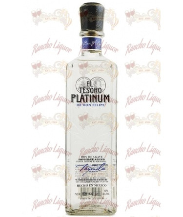 El Tesoro Platinum Blanco Tequila 750mL Rancho Liquor