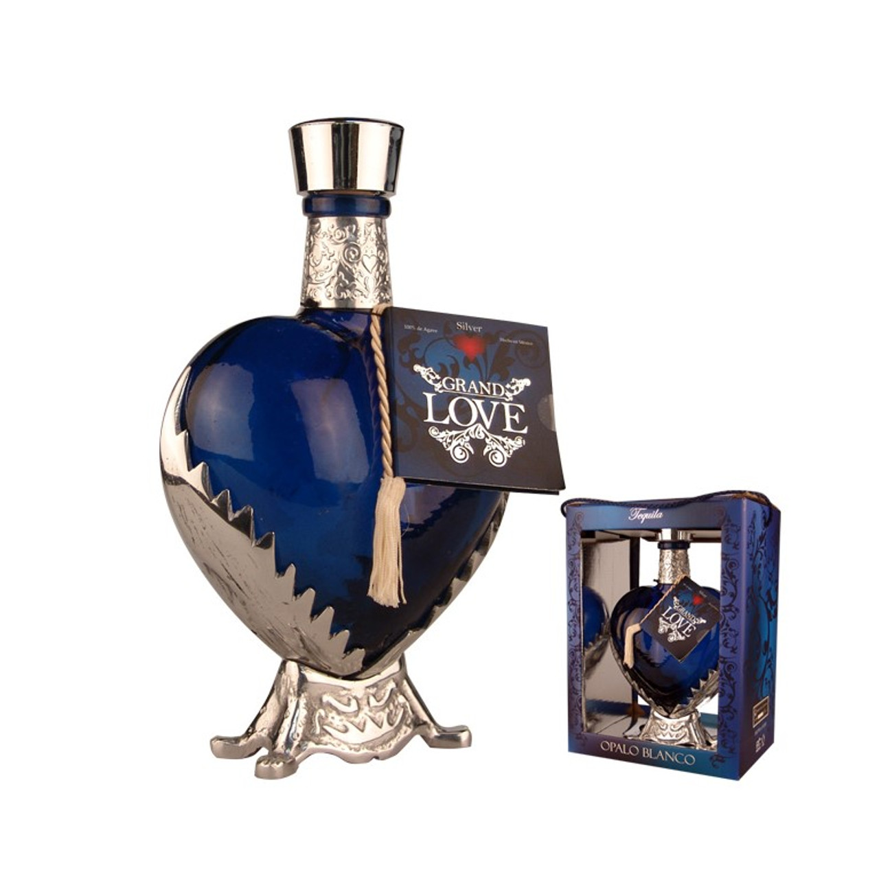 Grand Love Tequila Blanco Blue Heart Bottle 750mL   1  30356.1594897896 