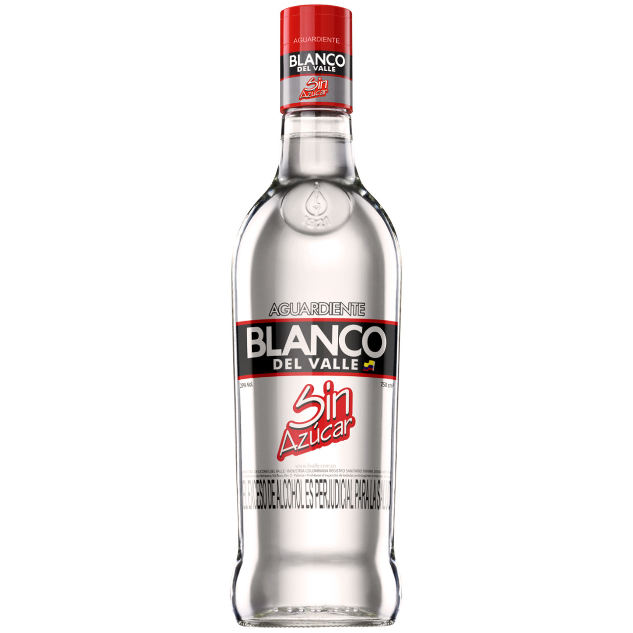 Blanco Del Valle Aguardiente Sin Azucar 750mL