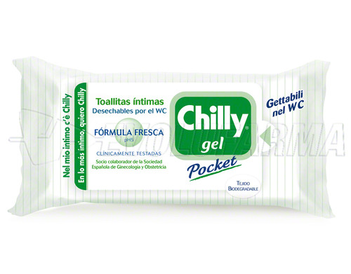 Chilly paquete toallitas gel higiene íntima, 12 unidades