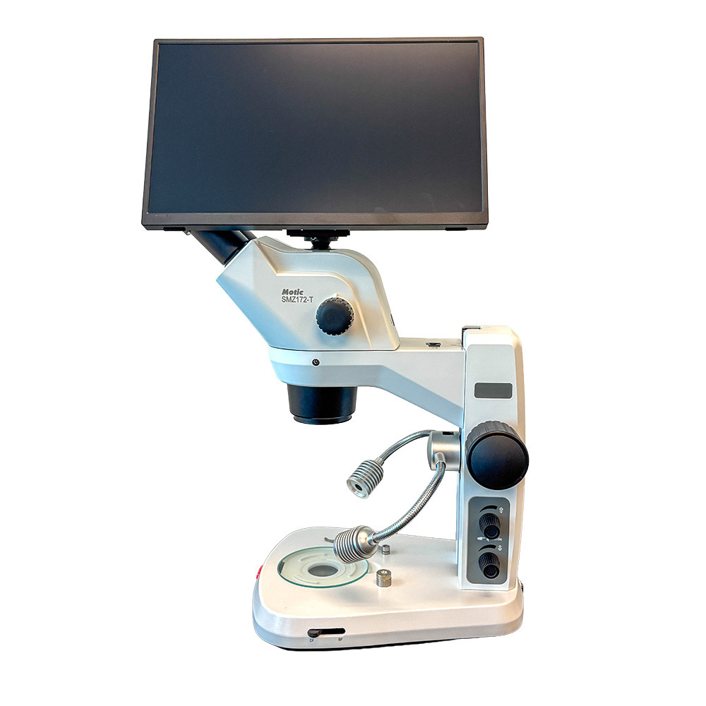 Motic SMZ-172 LCD Digital Stereo Zoom Microscope with Double Spot