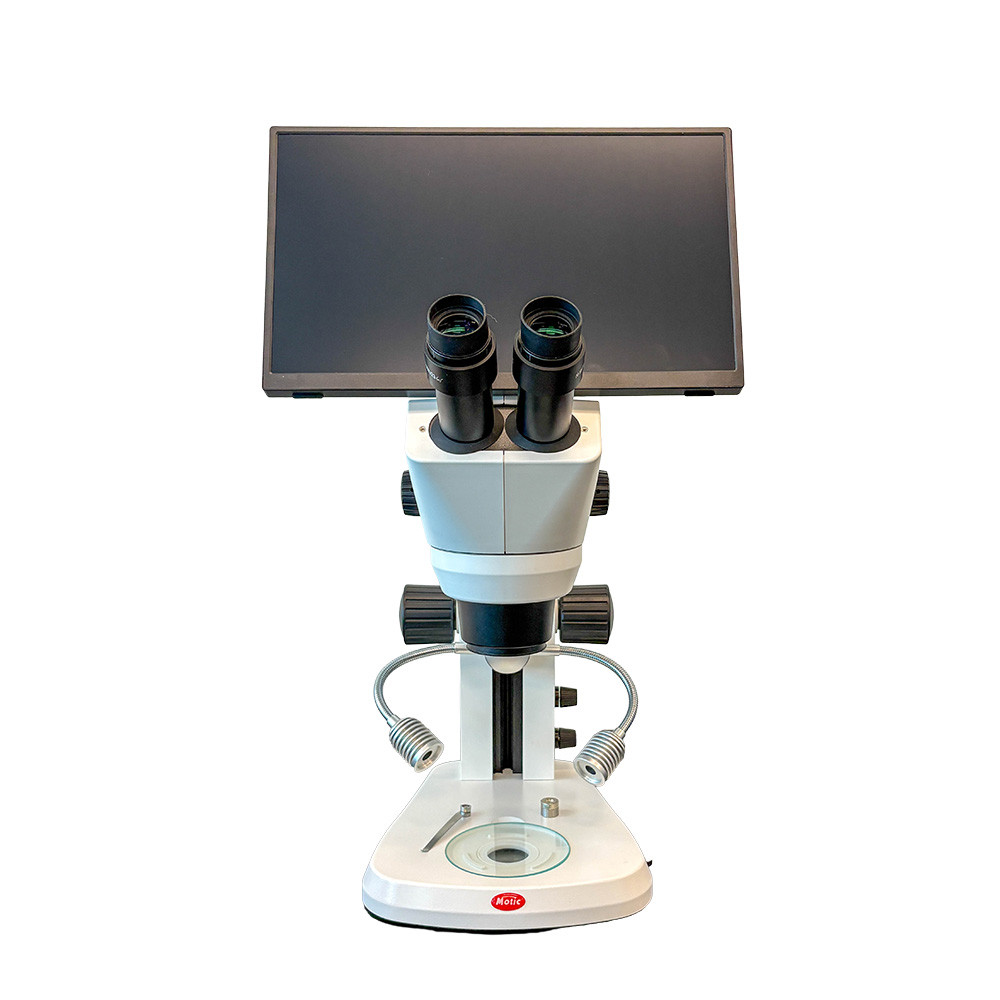 Motic SMZ-172 LCD Digital Stereo Zoom Microscope with Double Spot