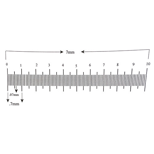 KR250 Ruler Reticle 7mm in 100 Divisions