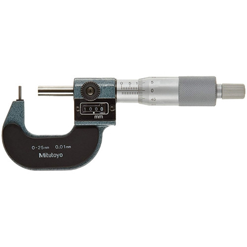 Mitutoyo ミツトヨ PSM-25R 0-25mm Mitutoyo Mechanical Counter Tube Micrometer 0-25mm with Pin Anvil