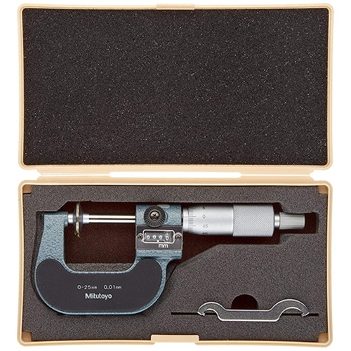 Mitutoyo 223-101 Mechanical Counter Disk Micrometer 0-25mm