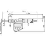 Mitutoyo Digimatic Micrometer Head Flat Spindle Face IP65 0-25mm Mitutoyo Digimatic Micrometer Head Flat Spindle Face IP65 0-25mm