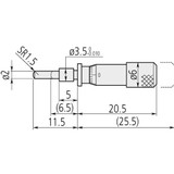 Mitutoyo Ultra Small Measuring Micrometer Head Flat Spindle Face 0.25-0" Mitutoyo Ultra Small Measuring Micrometer Head Flat Spindle Face 0.25-0"