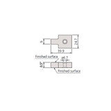 Mitutoyo Plain Jaw for Square Gage Blocks, 0.5" Mitutoyo Plain Jaw for Square Gage Blocks, 0.5"