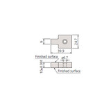 Mitutoyo Plain Jaw for Square Gage Blocks, 10mm Mitutoyo Plain Jaw for Square Gage Blocks, 10mm