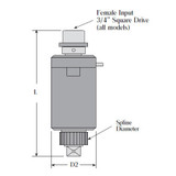 HG-30 Manual Torque Multiplier Dimensions