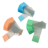 UniMark colored microscope glass slides.