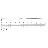 Reticle Ruler 0.300 Inch 100 Divisions Reticle Ruler 0.300 Inch 100 Divisions